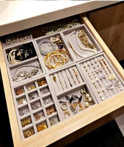 Nuovo cassetto vassoio portaoggetti per gioielli fai da te anello braccialetto confezione regalo organizzatore di gioielli supporto per orecchini la maggior parte dello spazio disponibile Opzioni dimensioni SM4738693