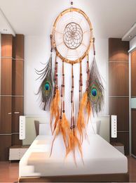 Nieuwe Dreamcatcher Wind Chimes With Feather Dream Catcher Wall Hanging Decoration Hanger Home Decor Ornament Gift105667777