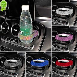 Nuevo Soporte para vasos con salida de aire frontal perforado, soporte para bebidas con diamantes de imitación ostentosos para Cenicero, taza de agua, tetera, accesorios para coche