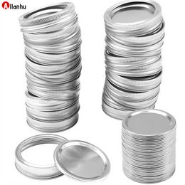 NIEUWE Drinkware Deksel 70mm / 86mm Regelmatige mondbanden Split-type Lekvrij voor Mason Jar Canning Deksels Covers met Seal Rings DHL WY32