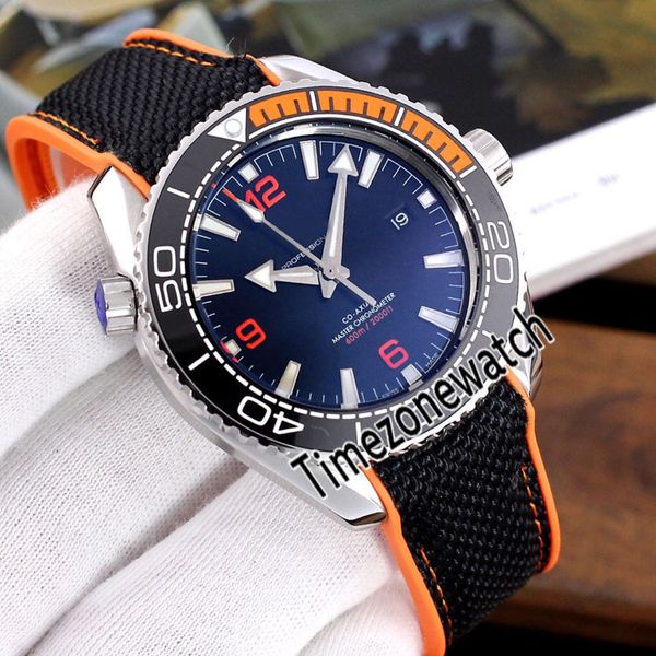 New Drive 600M 215.32.44.21.01.001 Montre Homme Automatique Noir Orange Lunette Céramique Cadran Noir Caoutchouc Nylon Montres Pas Cher Timezonewatch E69e5