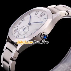 Nieuwe Drive De Date WSNM0004 WSNM0009 Aziatische 1731 Automatische witte wijzerplaat Herenhorloge Roestvrij stalen armband Herenhorloges Pure Time 103092