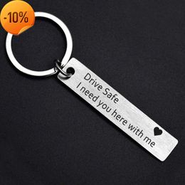 Nieuwe drive Safe Car Keyring Fashion Keychain Holder Key Chain Accessoires Geschenken voor koppels Liefhebbers Familie Auto Styling Word Key Ring