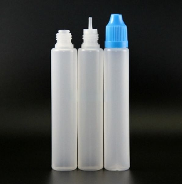 Nouvelles bouteilles de compte-gouttes 30 ml avec capuchons de sécurité à l'épreuve des enfants Nipples mamelles LDPE Matière plastique pour liquide