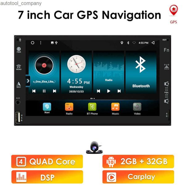Nouveau DSP 4G universel 2 Din lecteur multimédia de voiture 7 pouces écran tactile Autoradio stéréo vidéo GPS WiFi Auto Radio Android lecteur vidéo