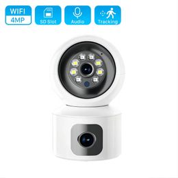 NOUVELLE LENCE DUAL LENS 2K 4MP WiFi IP Camera CCTV 360 ° PTZ Smart Home Security Protection Video Monitor Baby Nanny Pet Surveillance Cam