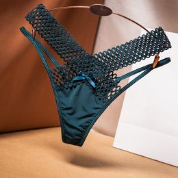 Nouvelle taille à double taille sous-vêtements en dentelle creuse confortable confortable les femmes de léopards g-string triangle court pantalon dame sous-vêtements sexy culotte croix de corps