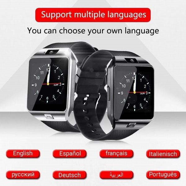 Nouveau DZ09 Smartwatch Smart Watch Clock Digital Men Watch Bluetooth SIM TF CARCH CAME POUR Android Smart Mobile Phone Wristwatch