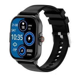 Nouveau E02 Bluetooth Call Smart Watch ECG ECG, sang, fréquence cardiaque, surveillance de la santé de la pression artérielle, montre Multi Sport
