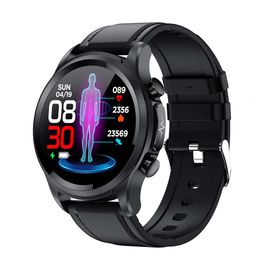 Nouveau E400 Smartwatch ECG + PPG Blood non invasif, température, oxygène sanguin, électrocardiogramme avec 1,39 pouces 360