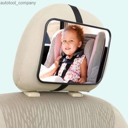 Nieuwe EAFC verstelbare brede auto-achterbankspiegel baby-/kinderzitje autoveiligheidsspiegelmonitor vierkante veiligheidsauto babyspiegel auto-interieur