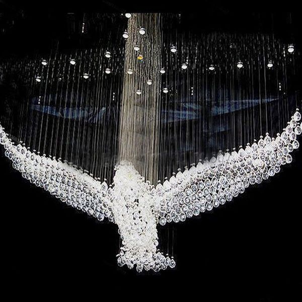 Lámparas colgantes LED luces Big Birds Design Luxury Modern Crystal Chandelier Lighting Lustre Hall Crystal Lamp