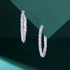 Nuevos pendientes de orejera S925 Pendientes de cristal de aguja de plata Moda coreana Pendientes exquisitos para mujer Joyería para fiesta de boda Regalo de cumpleaños del día de San Valentín SPC