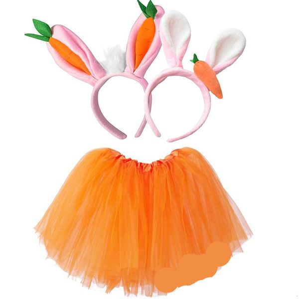 Nueva diadema con Orejas de conejo para adultos y niños de Pascua, diadema de felpa, diadema de Anime, decoraciones para fiesta de conejito W12