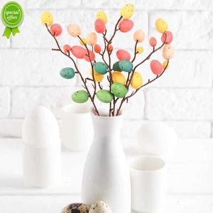 Nieuwe Pasen Schuim Ei Tak Boom DIY Rotan Krans Schilderij Bloemen Plant Kids Gift Pasen Decoratie voor Thuis 2023 Party Tafel Decor