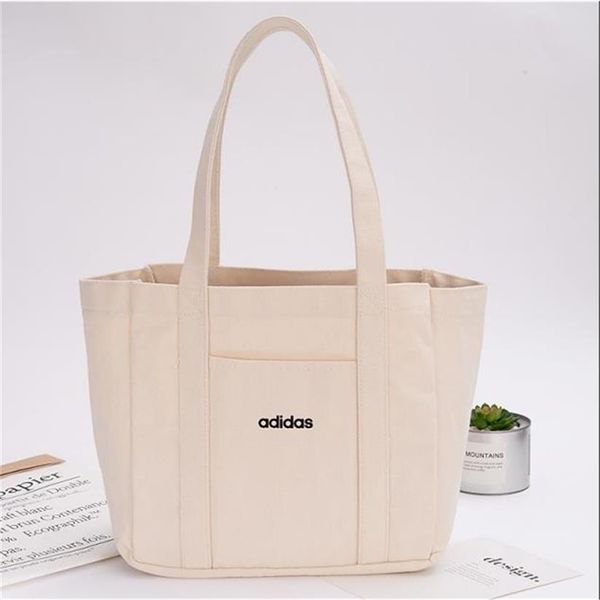 Nuevo ECO Canvas Tote Bolsos blancos Bolsos de mano Bolsas de compras de algodón reutilizables Bolsa de compras de alta capacidad 210315318q