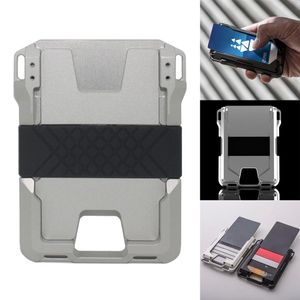 Nieuwe EDC-portemonnee CNC-gemarkeerde aluminium RFID Blokkeringskaarttas Kaart Cases Geldorganisatoren249q