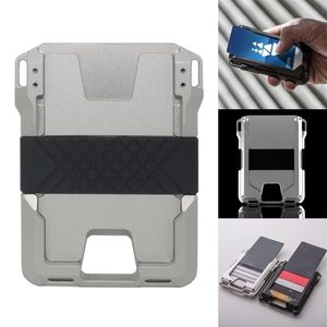 Nieuwe EDC-portemonnee CNC-gemarkeerde aluminium RFID Blokkeringskaarttas Kaart Cases Geldorganisatoren2773