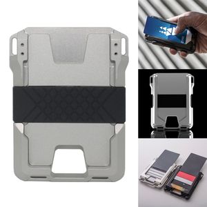 Nouveau portefeuille EDC Wallet CNC MACHINGED Aluminium RFID Blocking Carte Card Cas de cartes Money Organisers2198