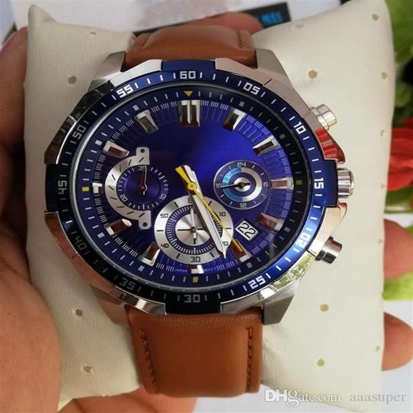 NOUVEAU EFR550 EF-550RBSP-1A EF 550RBSP 550 Sports Chronograph Mens Watch 125 Modèles Disponible STOP STOWATCH Full Steel Watch306r