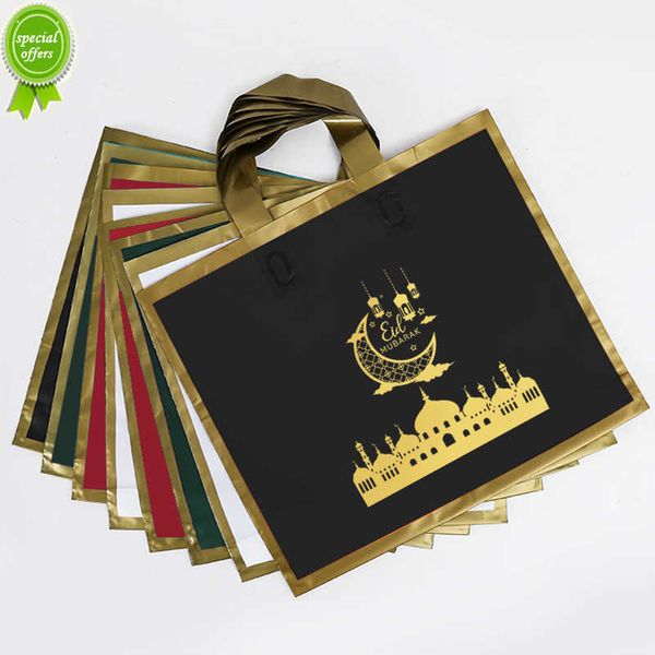 Nouveaux sacs-cadeaux Eid Mubarak paquet sac Ramadan Kareem décoration islamique musulman Eid Al-fitr sacs en plastique avec poignée pour les affaires