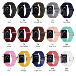 Nuevas correas de reloj de nylon elástico Correa de bucle individual para Apple 49 mm 44 mm 40 mm 45 mm 41 mm 42 mm 38 mm Pulsera ajustable Serie iWatch Ultra 8 7 6 SE 5 Correa de reloj