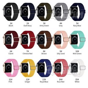 Nouveaux bracelets de montre en nylon élastique Bracelet à boucle solo pour Apple 49mm 44mm 40mm 45mm 41mm 42mm 38mm Bracelet réglable Série iWatch Ultra 8 7 6 SE 5 Bracelet de montre