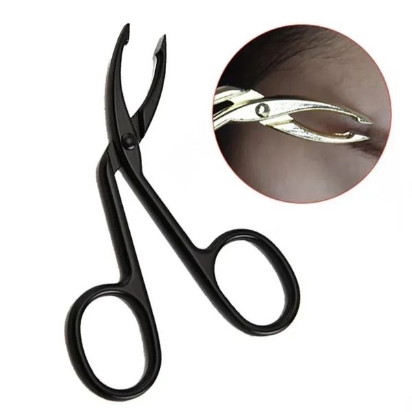 Nouvelle pince de sourcils du coude Clip Clip Cisseurs Tweezers Right Pointed Hairs Puller Evergo