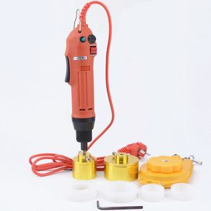 Gratis verzending Nieuwe elektrische capping tool automatische fles schroefdop machine fles cap lock cover Deksel aflevering machine