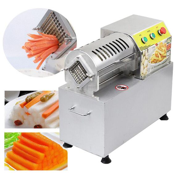 Nouvelle machine de découpe de frites électrique commerciale entièrement automatique patate douce concombre pomme de terre taro machine à barre de poussée en acier inoxydable