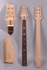 Unfinished 24-Fret Electric Guitar Neck, 25.5-Inch Scale with Bird Inlays & Adjustable Truss Rod for PRS Guitars