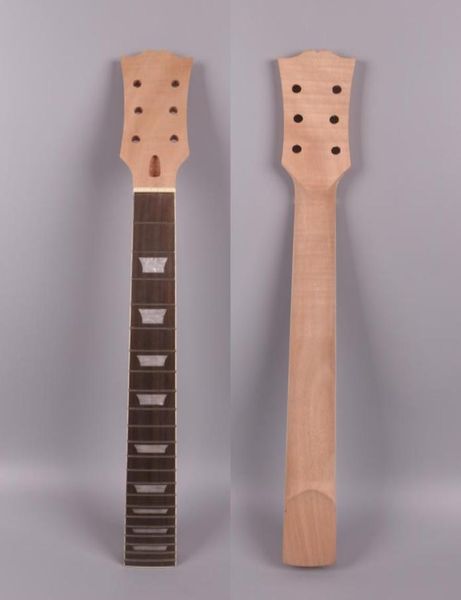 Nouveau remplacement du cou de guitare électrique 22 FRET 2475 pouces acajou en bois pose de palissandre en rose de bol boulon sur style 6048651