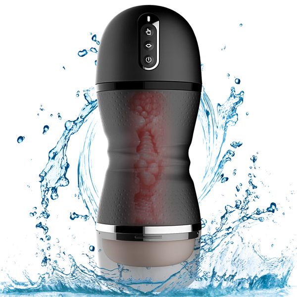 Nueva taza de masturbación masculina eléctrica, masturbador de succión vibratorio automático, succión de 6 frecuencias, juguetes eróticos sexis de vibración para hombres