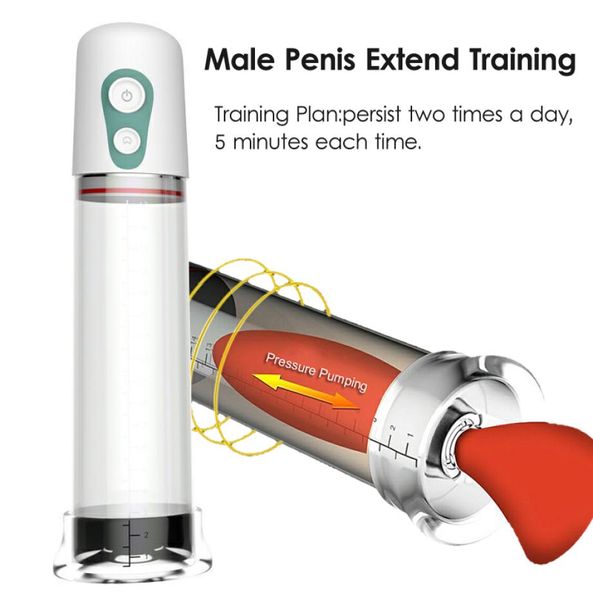 Nouveau pénis électrique l'agrandissement des jouets sexuels extension pour hommes pompe de pénis automatique bite élargissement masculin amélioration sex Toy pour hommes y19054316991
