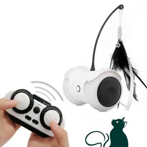 Nouveau jouet électrique pour animaux de compagnie manuel automatique télécommande Smart Balance voiture Led lumineux plume chat télécommande Car277W