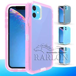 Nieuwe Clear Robot Case Transparant Full Body Defender Cases Cover Voor iPhone 15 Pro Max 14Pro 14 13 13Pro 12 11 XS XR 8 Samsung Galaxy S23 Ultra S22 Plus S21 Note 20