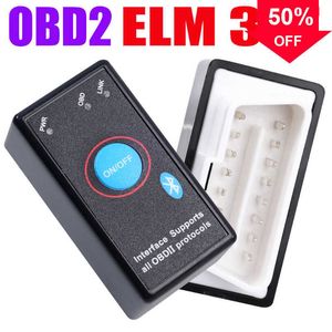 Nieuwe ELM 327 V 1.5 OBD 2 Auto Diagnostische ODB2 Adapter Bluetooth-Compatibel 5.0 Scanner Auto Tool voor Windows XP 7/8 Android Symbian