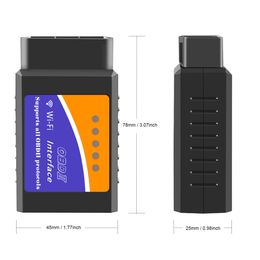 NIEUWE ELM327 WIFI V1.5 PIC18F25K80 CHIP CODE LEZER ELM 327 OBD 2 Auto Scanner voor iOS Android ELM 327 V1.5 Wi-Fi ODB2 Diagnostic Tool Fast-Shipment