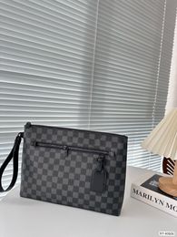 2023 Nieuwe toilettas Damier avondtasje clutch handtas Echt lederen designer tas draagtas dambord schoudertas crossbody pakket