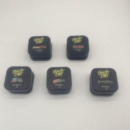 Nouveau Vide Jungle Boys Emballage Bouteilles Pot De Cire 9ml Boîte En Verre Noir Avec Couvercle À L'épreuve Des Enfants Pour Récipients De Concentré De Résine Vivante