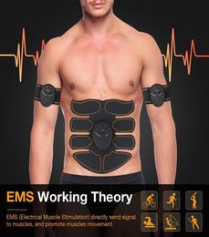 Nieuwe EMS -buikspierbeweging Trainer Smart Abs Stimulator Fitness Gym ABS -stickers Pad lichaamsverlies Slankmassager uisex8630855