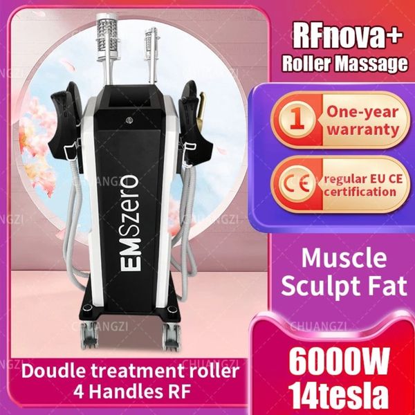 Nouvelle machine Emszero DLS-EMSlim neo Nova 14 Tesla hi-emt avec option de poignées de radiofréquence de stimulation Roller Massage Beauty machine