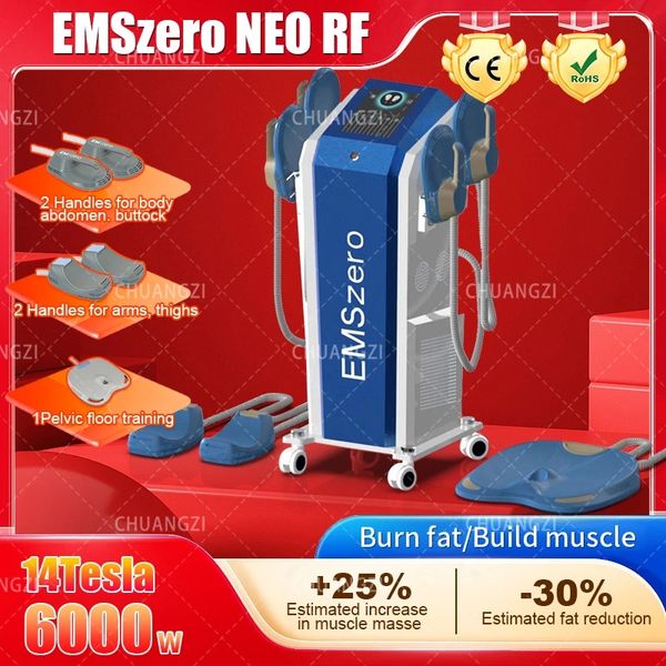 Nouvelle Machine Emszero Dls-Emslim RF Neo Nova 14 Tesla Hi-Emt avec coussin de stimulation pelvienne et option de 4 poignées de radiofréquence