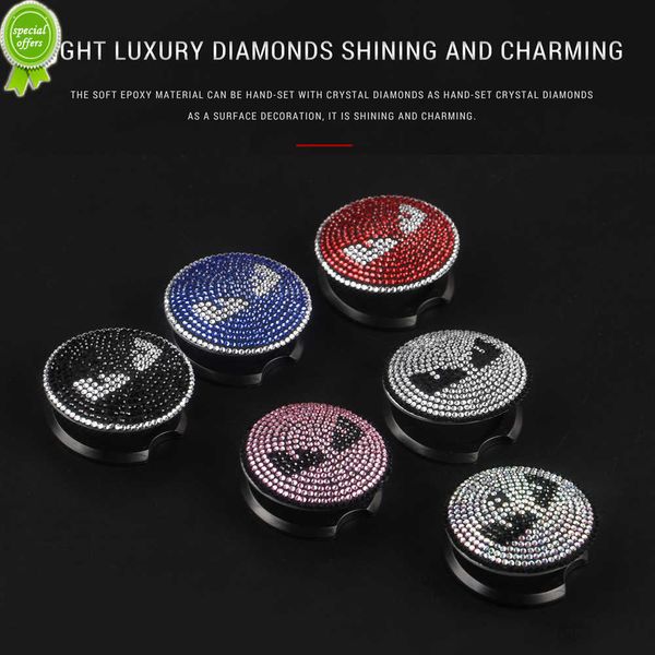 Nouveau bouton d'arrêt de démarrage du moteur remplacer la couverture autocollant couverture garniture voiture décoration voiture autocollant Bling voiture accessoires pour femme