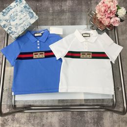 NIEUWE Engelse stijl meisjes jongens zomer klassieke polo's fashion design katoen preppy stijl t-shirts meisje jongen luxe kinderen trui tees t-shirt korte mouw kleding