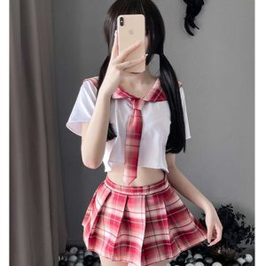 Jupe plissée érotique, Lingerie Sexy pour femmes, uniforme de jeu sexuel pour écolière, Costume de Cosplay Anime, tenue d'étudiant, nouvelle collection