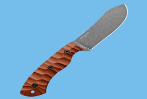 NIEUW ESEE JG5 Survival recht mes 1095 Hoog koolstofstaal Zwarte steen Was Blade Volledige Tang Micarta Handgreep Vaste mesmessen WIT1189773