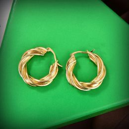 Nieuwe Europa Amerika 18K Plated Gold Circular Hoop Earring Dames Designer Merk Luxe Sieraden Gift Trend