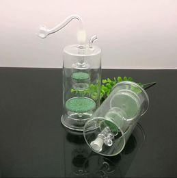 neues Europa und Americaglass Pfeifensprudler Pfeifenwasser Glasbong. klassische Glaswasserflasche mit Doppelsandkernfilter