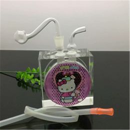 Nieuw Europa en Americaglass Pipe Bubbler Rookpijp Water Glass Bong Classic Cartoon Crystal Water Fles met volledige accessoires